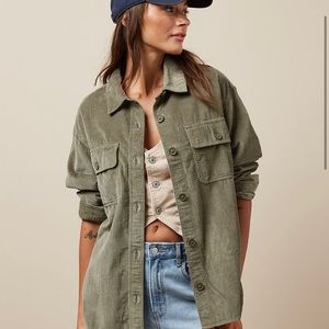 AE Dreamy Drape Oversized Corduroy Shirt